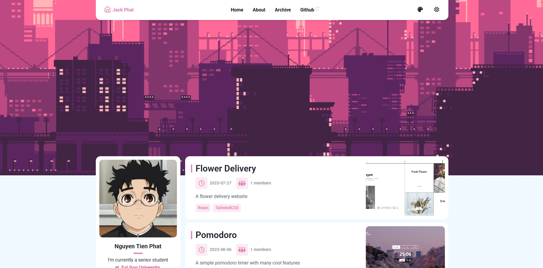 Modern portfolio built with Astro and TailwindCSS